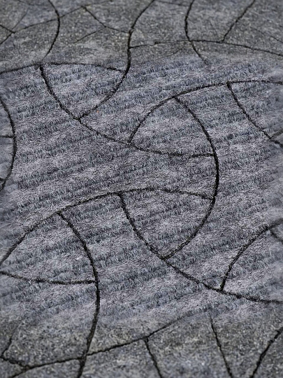 Коврик грязезащитный влаговпитывающий, 50х80 см, прямоугольный, полиэстер, серый, LK11