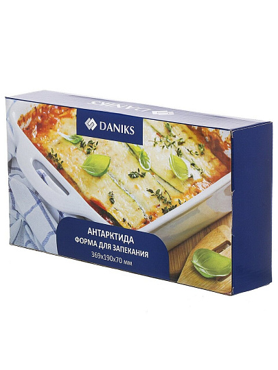Форма для запекания керамика, 36.9х19х7 см, 2.15 л, прямоугольная, Daniks, Антарктида, Y4-7289