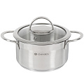 Кастрюля нержавеющая сталь, 1.8 л, с крышкой, крышка стекло, Daniks, Бонн, GS-01319-16CA, индукция - фото 5