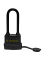 Замок навесной Trodos, BC-IG1-45L, 210 214, блистер, дисковый, черный, всепогодный, 3 ключа