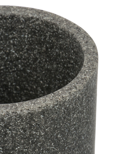 Стакан для зубных щеток Серый/дерево, полистоун, 7.8x7.8x10 см, BRE0953AA-TB