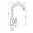 Смеситель для кухни, РМС, с картриджем, нержавеющая сталь, SUS124-017FL - фото 2