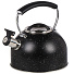 Чайник нержавеющая сталь, 2.7 л, со свистком, ручка бакелитовая, Daniks, Черный мрамор, индукция, PR-2205 - фото 2