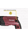 Перфоратор Pioneer, RH-M900-01C, быстрозажимной патрон, 900 Вт, 3.2 Дж, 3 режима, с кейсом, 17301 - фото 9