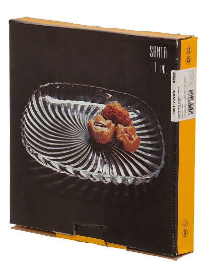 Блюдо стекло, 24 см, SANTA, Kaveh, SW1157GCL