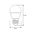 Лампа светодиодная E27, 11 Вт, 95 Вт, шар, 3000 К, свет теплый белый, Ergolux - фото 2