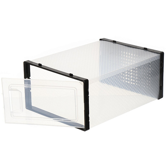 Контейнер для хранения обуви, 34.5х23.5х14 см, черный, Y4-6461