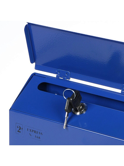Ящик почтовый с замком, Аллюр, №3010, 15390, синий, с замком, 2 ключа