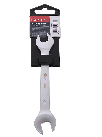 Ключ рожковый, Bartex, 12х13 мм, матовый, CrV сталь