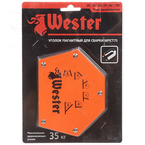 Угольник магнитный для сварки Wester WMCT75 829-007, 35 кг