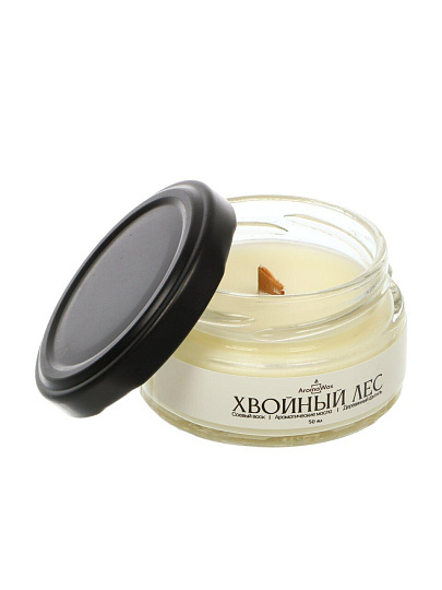 Свеча ароматическая, в банке, AromaWax, Хвойный лес, 50 мл, 273455955