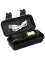 Фонарь ручной, встроенный аккумулятор, Облик, 208 Zoom, зарядка от USB, алюминий, черный, УТ-00000712 - фото 3