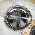 Поднос нержавеющая сталь, 43 см, круглый, Y4-4953