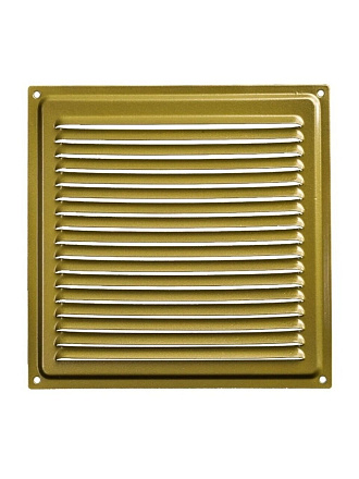 Решетка вентиляционная металл, 150х150 мм, золото, Event, 1515ВРС