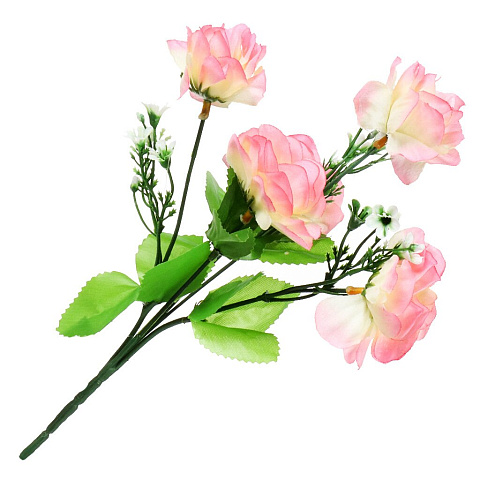 Цветок искусственный декоративный пасхальный, Роза-шиповник, 30 см, в ассортименте, FP209