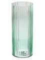 Ваза стекло, настольная, 10*30 см, Цилиндр, полосы, зел, Y4-11074 - фото 2