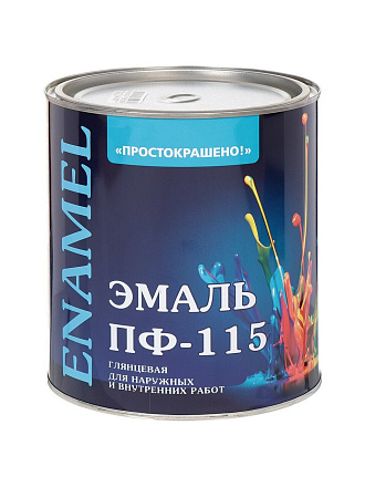 Эмаль Простокрашено, ПФ-115, алкидная, глянцевая, голубая, 2.7 кг