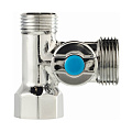 Кран для бытовых приборов, 1/2&amp;quot;х3/4&amp;quot;х1/2&amp;quot;, г-ш-ш, угловой, трехходовой, Valfex - фото 2