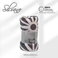 Плед 2-спальный, 180х200 см, велсофт, 100% полиэстер, Silvano, Геометрия, бело-серый, SР-153/1
