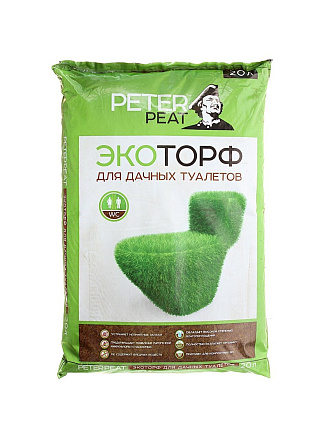 Торф для дачных туалетов, Peter Peat, Торф эко, 20 л, Т-01-20