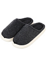 Тапки для мужчин, черные, р. 44-45, закрытые, войлок, A210073
