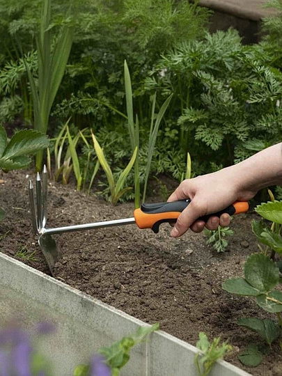 Тяпка садовая нержавеющая сталь, с черенком, Plantic, Pro, 36380-01