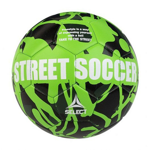 Мяч футбольный SELECT STREET SOCCER,(асфальт) 813120-444 зел/чёрн, р-р 4,5, м/ш, 32 п, 00-00007573