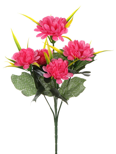 Цветок искусственный декоративный пасхальный, Гвоздика, 5 головок, 30 см, в ассортименте, FP220
