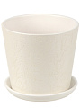 Горшок керамика, 2.6 л, 18х16 см, белый, Перл №4, 022467 - фото 3