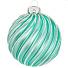 Елочный шар голубой, 8 см, стекло, SYBLQA-0523013 - фото 2