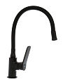 Смеситель для кухни, Frap, гибкий излив, с картриджем, черный, F4462-9 - фото 4