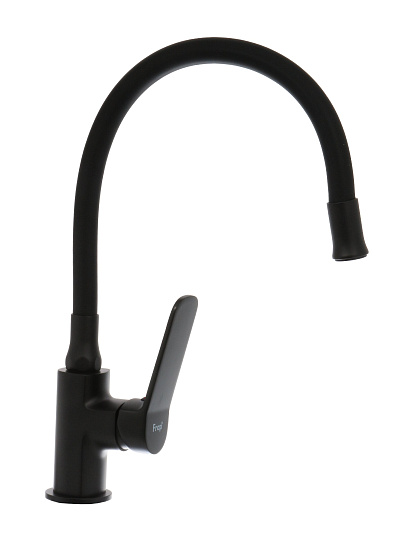 Смеситель для кухни, Frap, гибкий излив, с картриджем, черный, F4462-9
