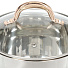 Набор посуды нержавеющая сталь, 4 предмета, кастрюли 1.8,3.9 л, индукция, Daniks, Мадрид Gold, SD-334G - фото 2