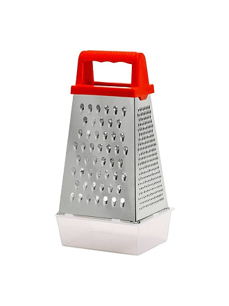 Терка 4 грани, 12х9.6х20.8 см, рукоятка пластик, с контейнером, Никис, Т-2у.к, 44195