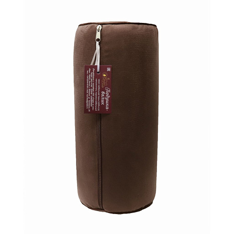 Подушка декоративная, 18х39 см, 100% полиэстер, шоколадная, 5227000