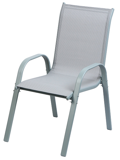 Кресло 73х60х97 см, серое, текстиль, 120 кг, C010220