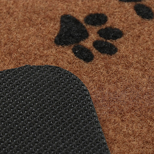 Коврик грязезащитный, 45х75 см, прямоугольный, резина, Familia Следы, Sunstep, 37-914