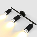 Светильник на основании General Lighting Systems, Башня, 50 Вт, GU10, 3 шт, IP20, d5.5х10х10 см, боковое рассеивание, Спот, черный, 661840 - фото 2