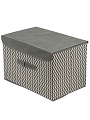 Кофр для хранения, с крышкой, складной, 38.5х26х24.5 см, серая волна, A190062 - фото 3