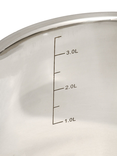 Кастрюля нерж, 3.9 л, с крыш, крыш стекло, Daniks, Рейн, индукц