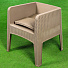 Мебель садовая Green Days, кофе с молоком, стол, 90х90х76 см, 4 кресла, подушка, 150 кг, 250+008-lght coff - фото 4