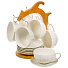 Набор чайный керамика, 12 предметов, на 6 персон, 190 мл, бамбуковая подставка, Y4-6613, подарочная упаковка - фото 2