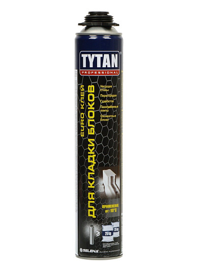 Пена-клей Tytan, Professional EURO, для кладки, 870 мл, 17408