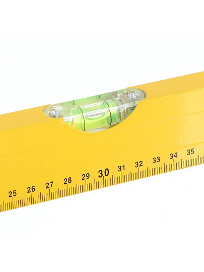 Уровень алюминий, 600 мм, 3 глазка, линейка, желтый, Bartex, HJ-88D