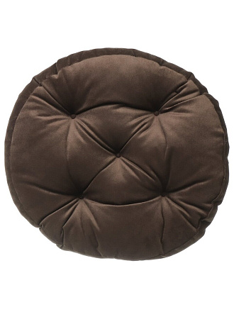Сиденье мягкое 100% полиэстер, d45 см, шоколад, Классика Круглая, 561640