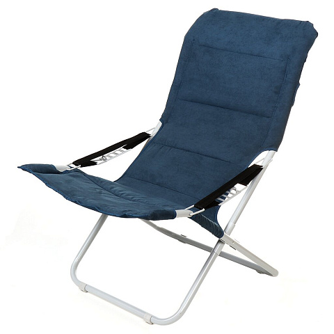 Кресло складное 61х45х93 см, Люкс, синее, замша, 100 кг, Green Days, RS-99310