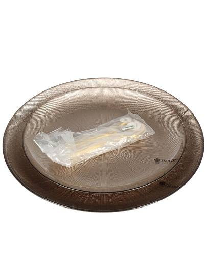 Ваза для фруктов, 2 яруса, стекло, 21 см, 27 см, Daniks, Золото