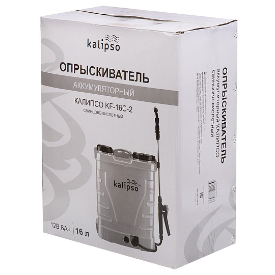 Опрыскиватель садовый аккумуляторный, Kalipso, 16 л, свинцово-кислотный, 8 А.ч, 12 В, пластик, KF-16C-2