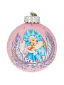 Елочный шар Снегурочка с зайкой, 10 см, стекло, КУ-100-244048