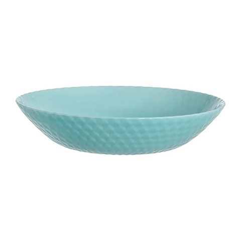Тарелка суповая, стеклокерамика, 20 см, круглая, Pampille Turquoise, Luminarc, Q4650, бирюзовая